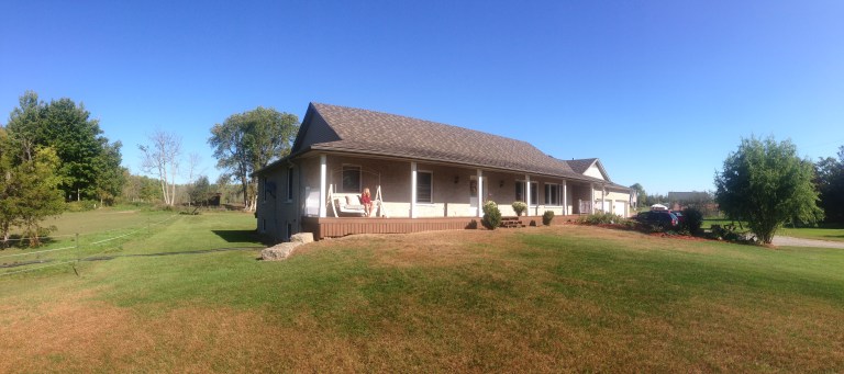 The House and grounds.