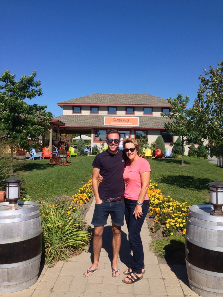 Greig and Dee outside our first pit-stop.